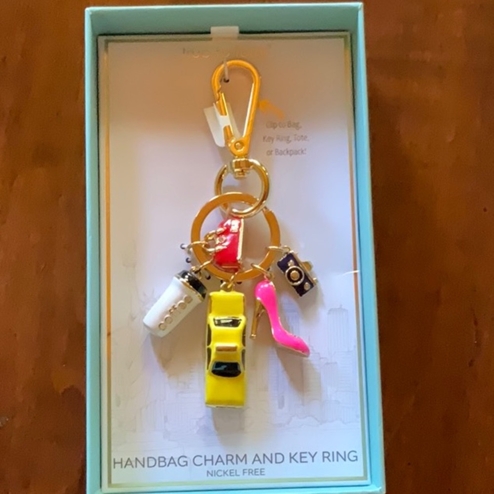 NIB True to Form Colorful big city girl Handbag Charm and Key Ring